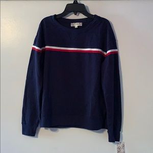 NWT Navy soft shirt with stripes